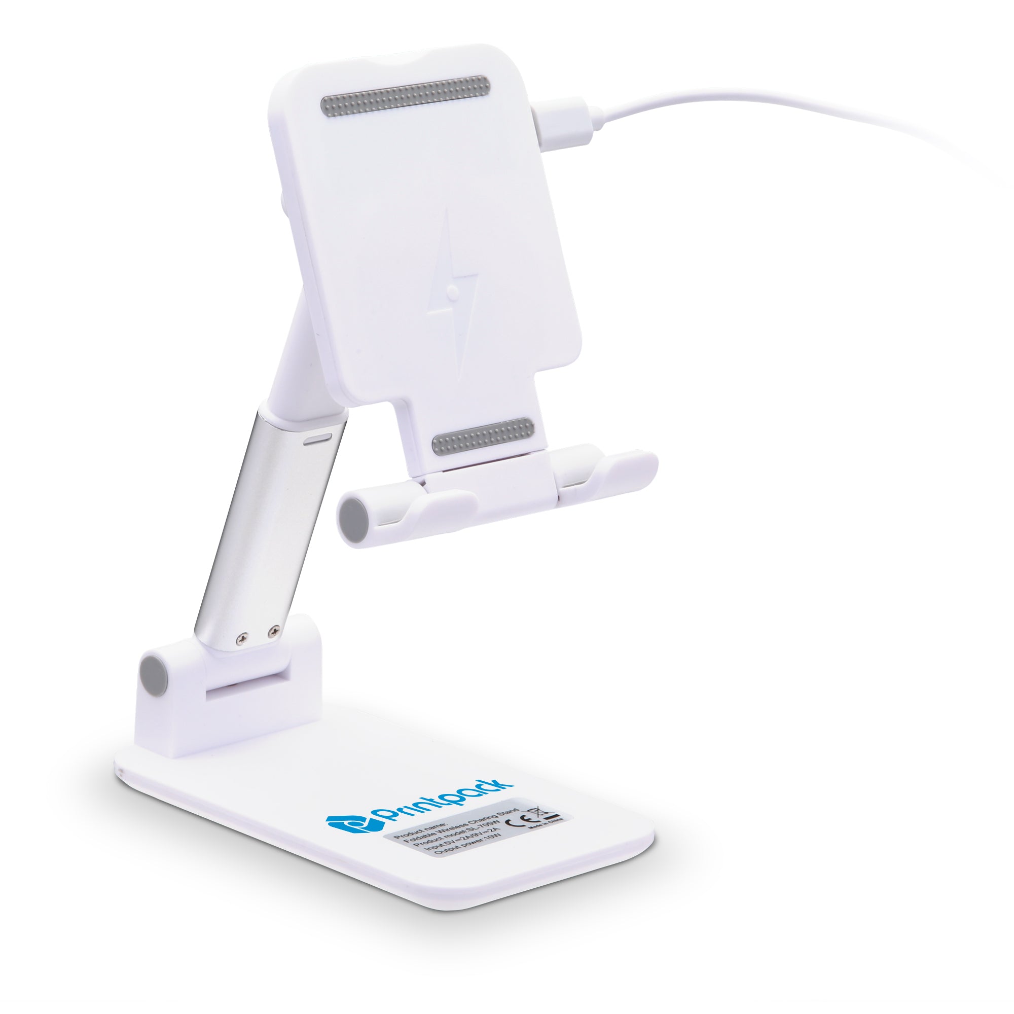 Desktop Cell Phone Holder w/ Wireless Charger