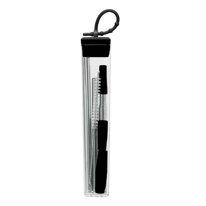 Cosmopolitan 7-Piece, 2-Straw Stainless Steel Set
