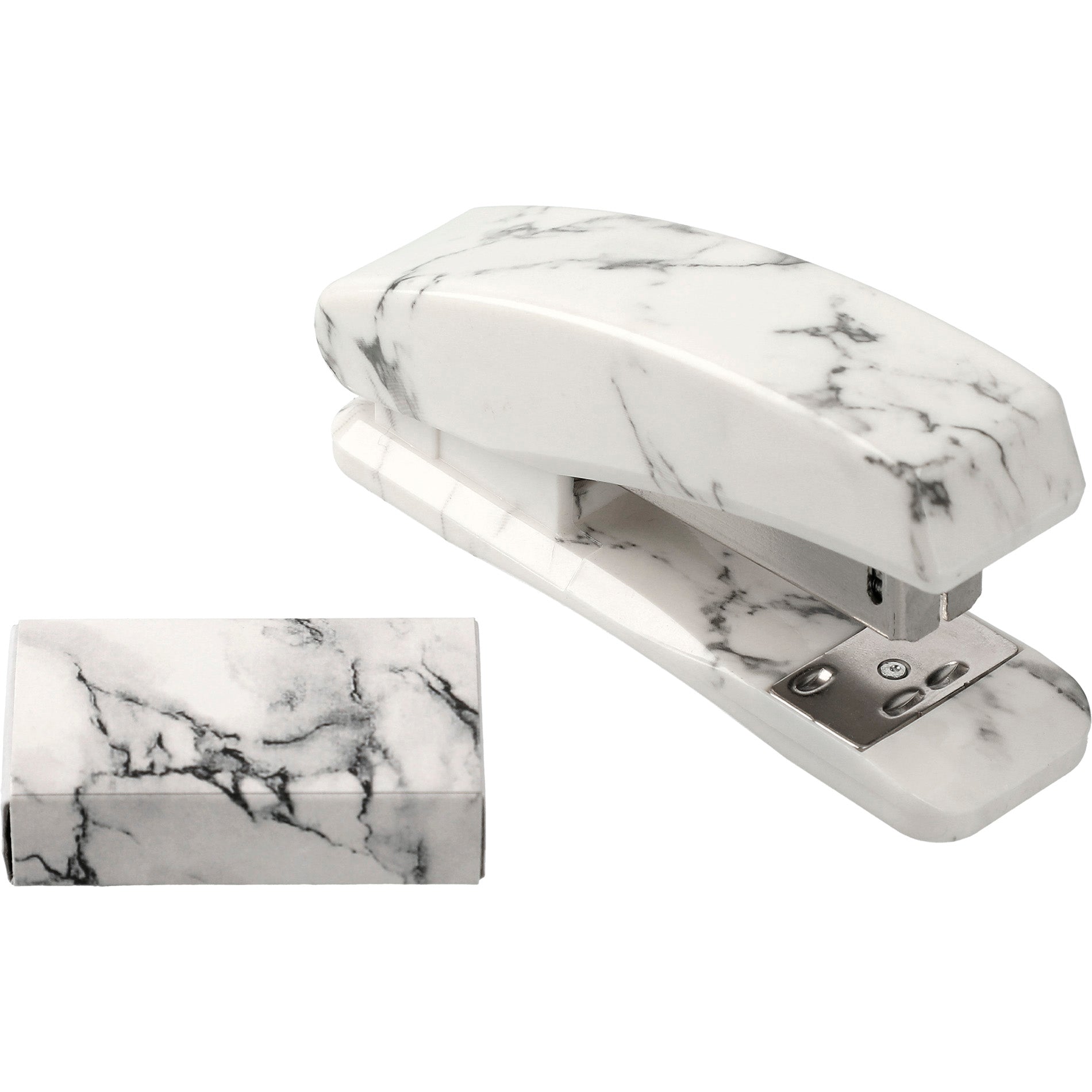 4 Piece Faux Marble Desktop Set