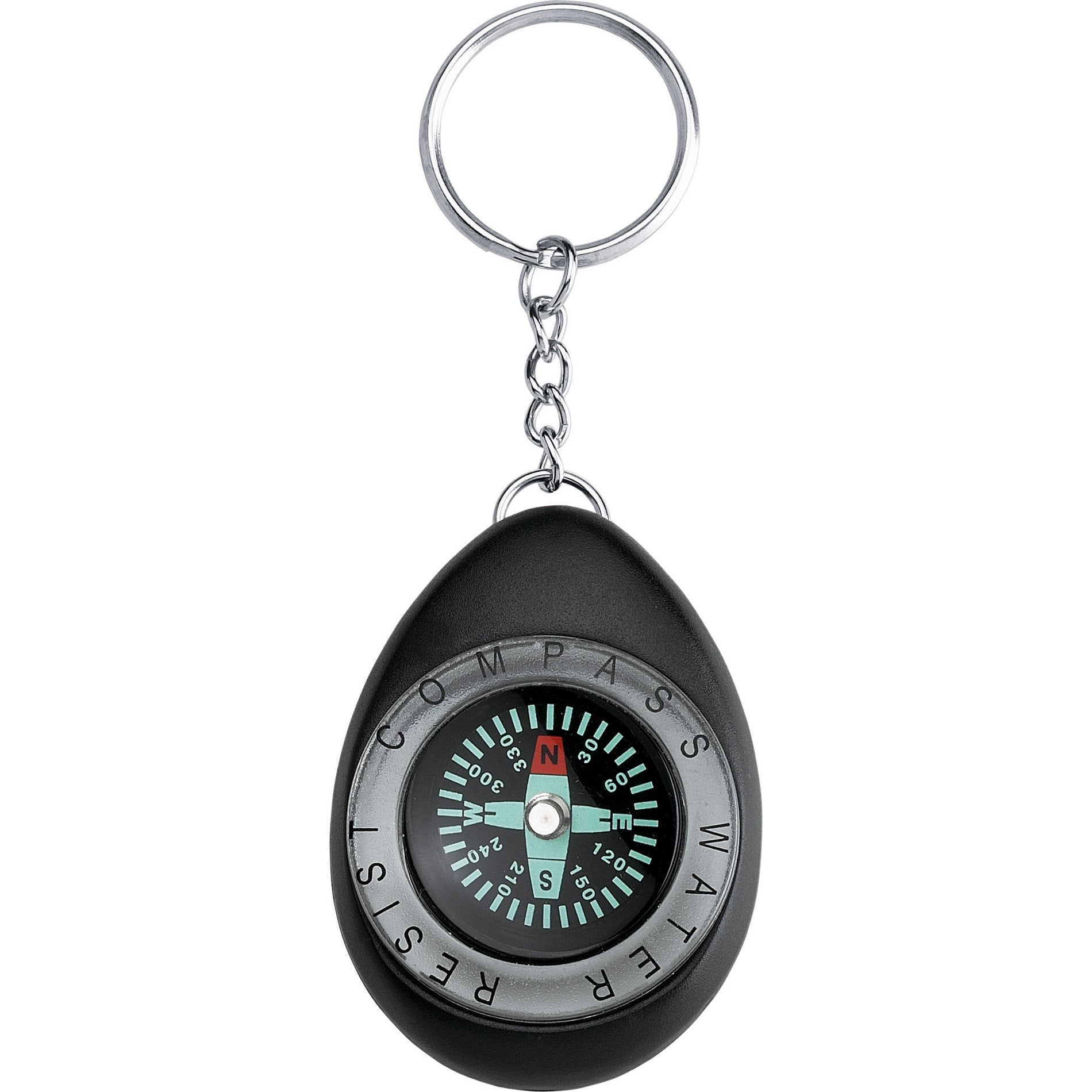 Oval Compass Key Ring