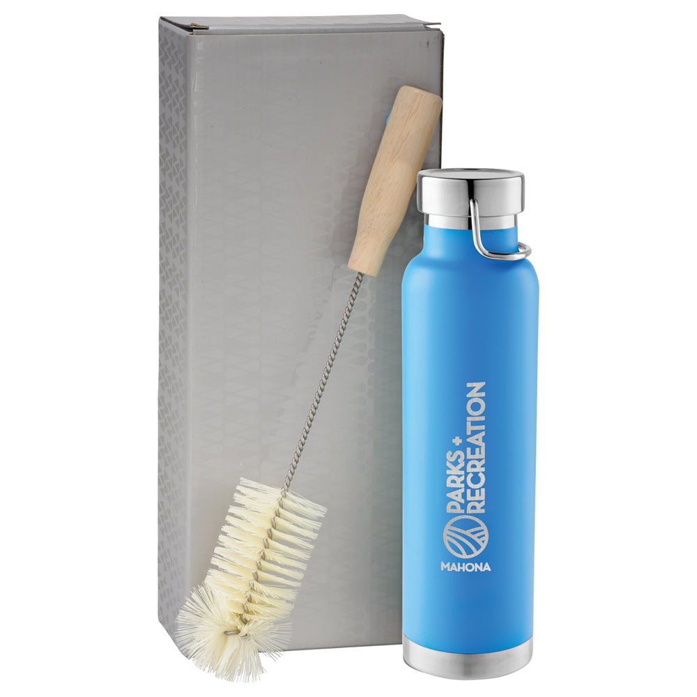 Thor Copper Vacuum Bottle with Brush 22oz
