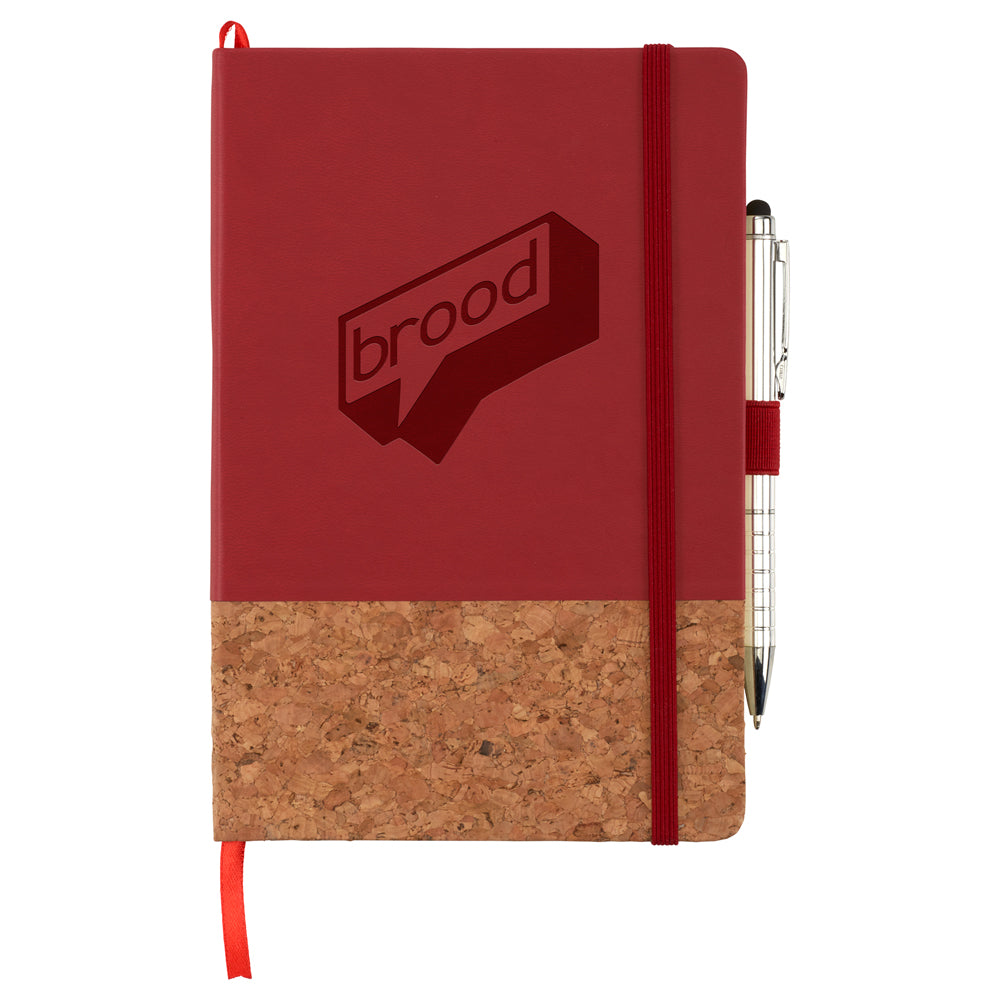 5.5" x 8.5" Lucca Cork Hard Bound JournalBook®