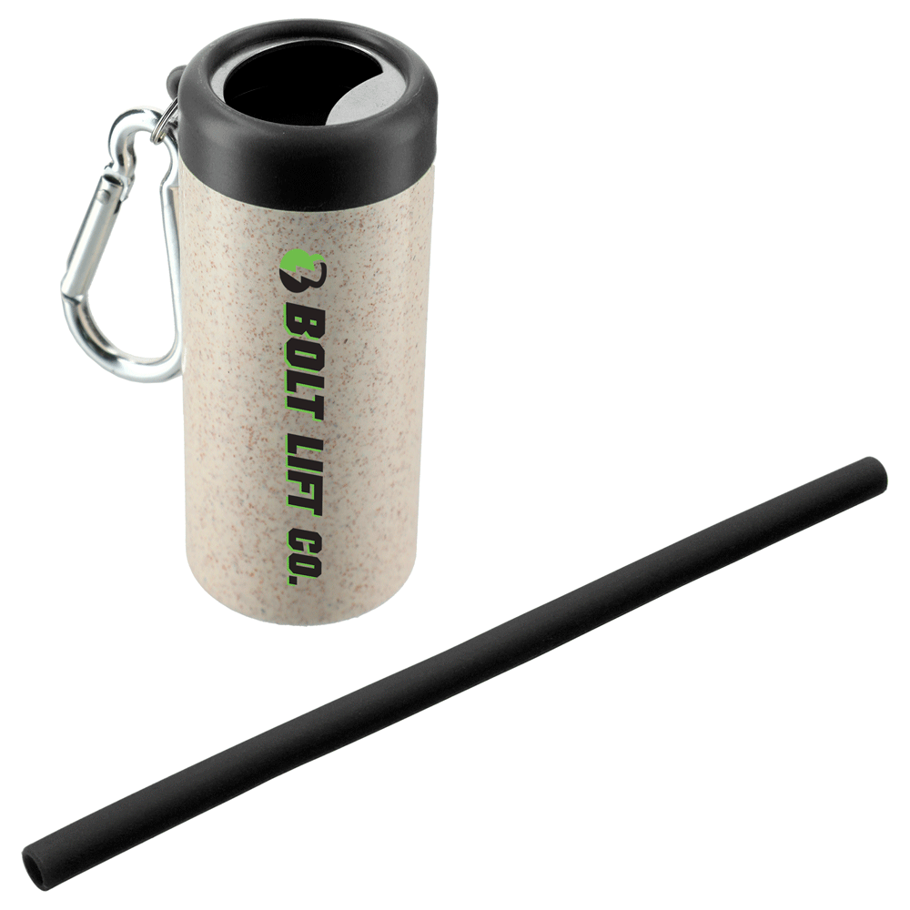 Reusable Straw in Bottle Opener Case