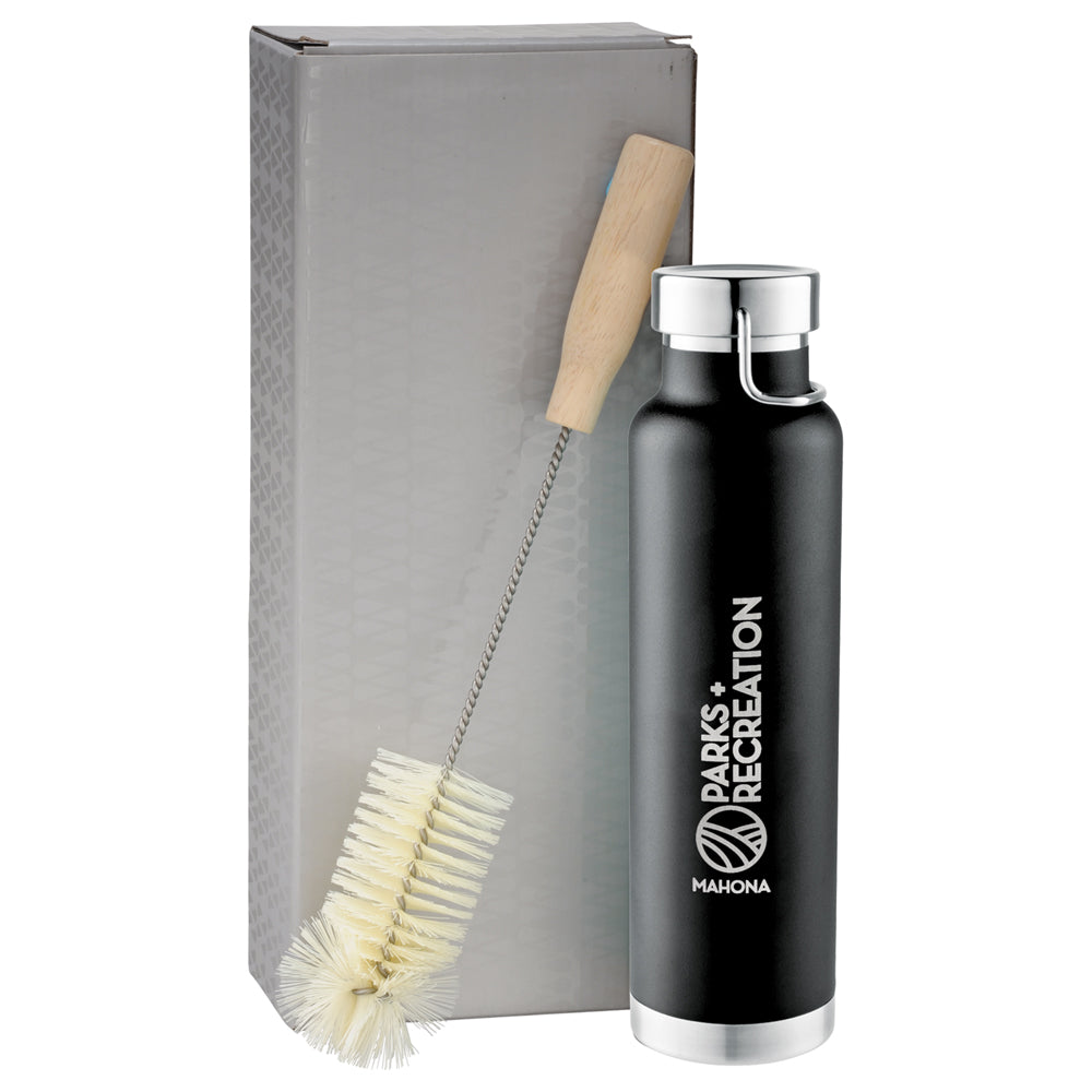 Thor Copper Vacuum Bottle with Brush 22oz