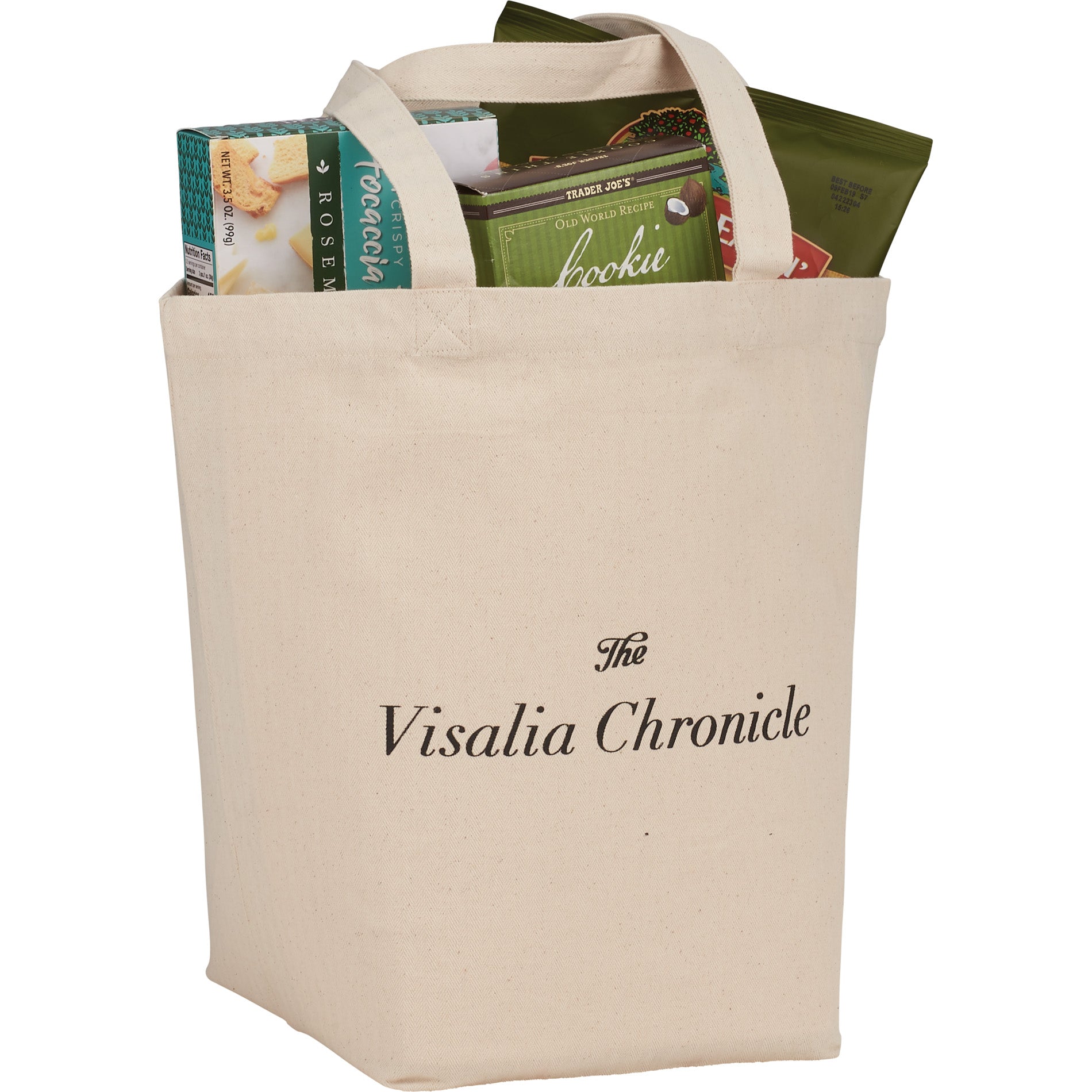 Herringbone 7oz Cotton Canvas Grocery Tote