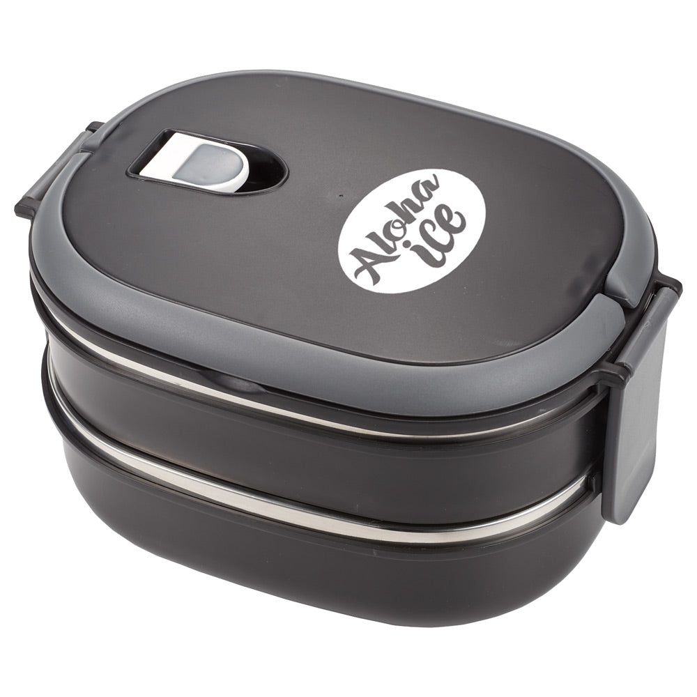 Two Tier Insulated Oval Lunch Box Food Container