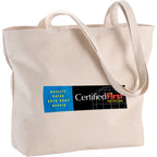 Zippered 12 oz Cotton Canvas Tote