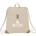 Au Naturel Recycled Cotton Drawstring Bag
