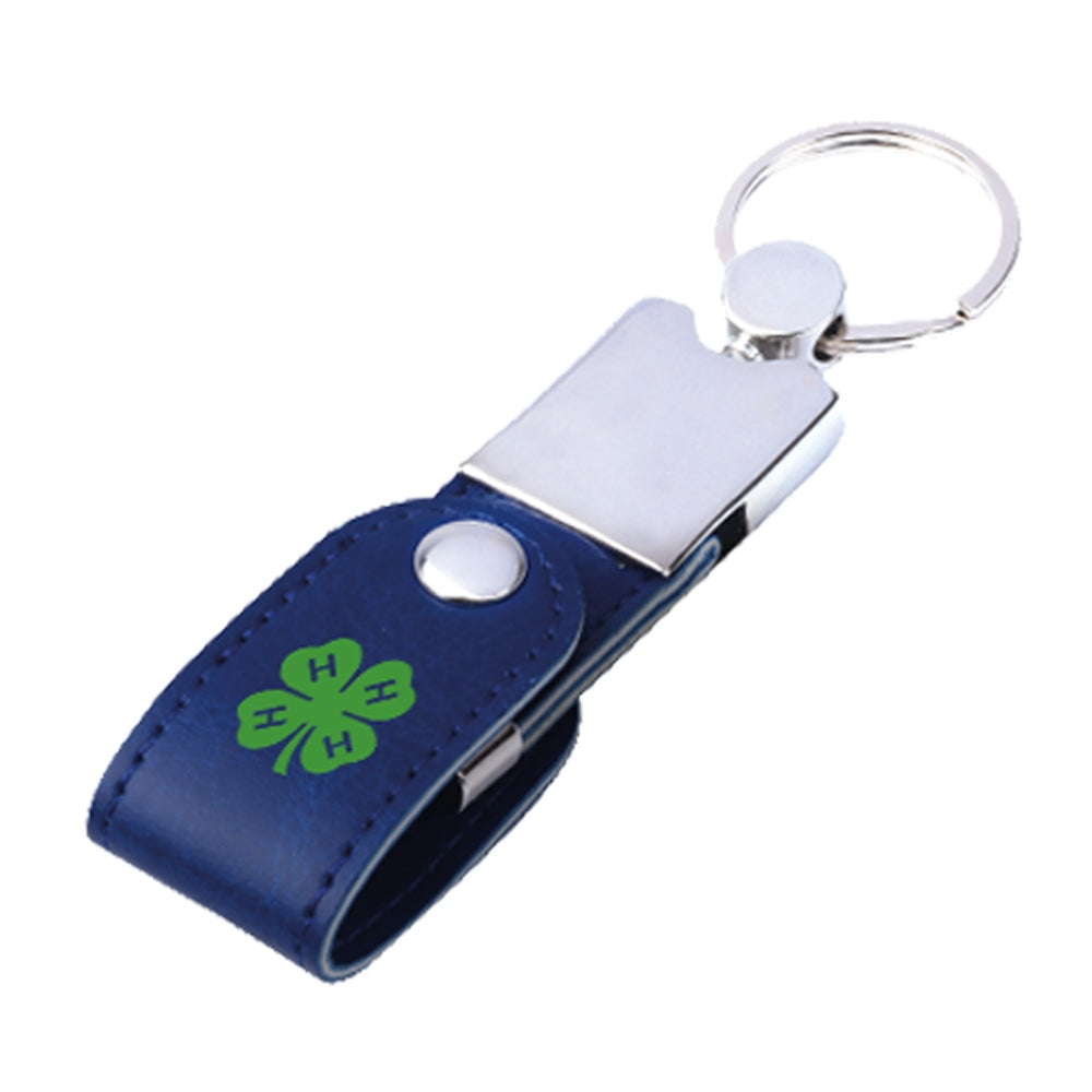 Leatherette USB Drive Keychain