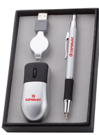 LED Stylus Pen & USB Optical Travel Mouse