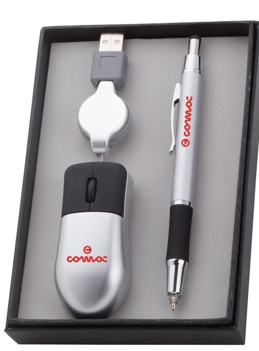 LED Stylus Pen & USB Optical Travel Mouse