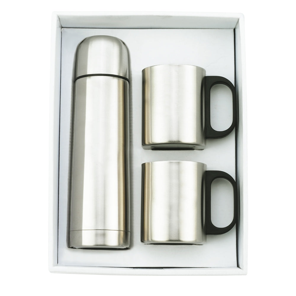 9oz Stainless Steel Mugs & 16.5oz Thermos Giftset