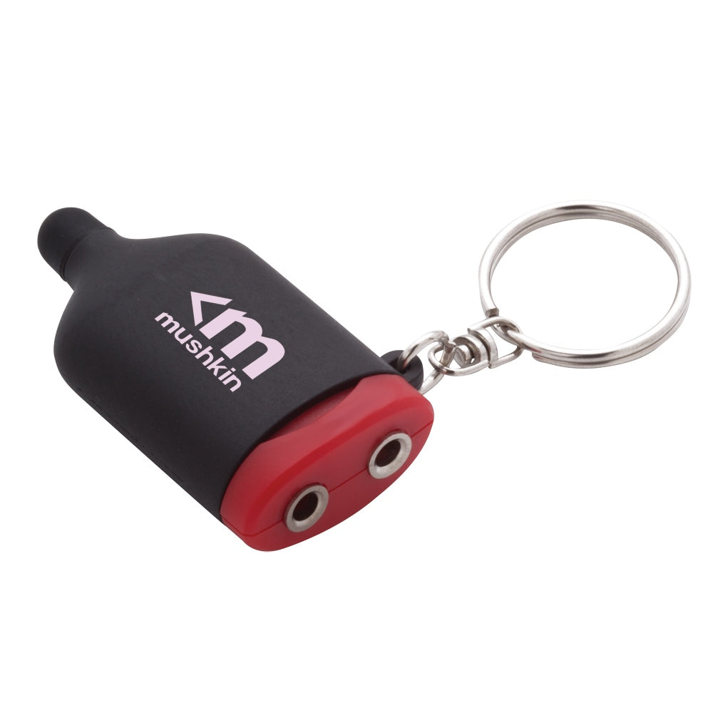 3.5mm Jack Splitter Keychain With Stylus Tip