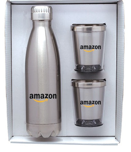 Stainless Steel Bottle & Tumblers Gift Set