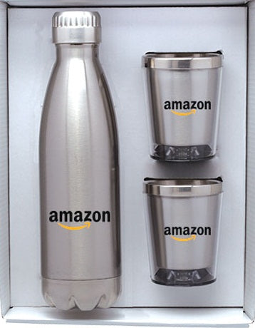 Stainless Steel Bottle & Tumblers Gift Set
